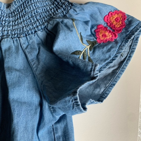 Francesca denim look embroidered top. - Picture 4 of 7